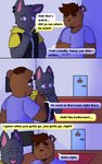 5:8 anthro bear belly brown_body brown_fur brown_hair clothed clothing comic dialogue digital_media_(artwork) duo ear_piercing english_text facial_piercing fur grey_body grey_fur hair hi_res hybrid juno_(sleepywozzy) klenn_(sleepywozzy) male male/male mammal mature_anthro mature_male muscular muscular_anthro muscular_male nose_piercing open_mouth overweight overweight_anthro overweight_male pecs piercing pink_eyes septum_piercing shaded simple_background simple_shading sleepywozzy smile speech_bubble text topwear