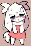 Rating: s
ID: 5358633
Date: 2025-02-08 00:11:46 -0500
Status: active
Score: 18
2025 annoyed anthro blue_eyes blush blush_stickers bodily_fluids cave_story christmas christmas_clothing clothing digital_drawing_(artwork) digital_media_(artwork) dress earband ellipsis female female_anthro floppy_ears half-closed_eyes head_tuft hi_res holidays japanese_text lagomorph long_ears lop_ears mammal mimiga narrowed_eyes open_mouth pink_blush red_earband scut_tail seologi shaded short_tail solo standing sue_sakamoto sweat sweaty_face tail text tuft white_clothing white_dress white_tail white_text white_tuft post #5358633