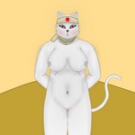 1:1 angry anthro breasts bw112v clothed clothing domestic_cat felid feline felis female fur genitals hi_res humanoid_genitalia humanoid_pussy mammal pupils pussy red_eyes skimpy slit_pupils small_pussy solo tatsumaki_shimakaze white_body white_fur