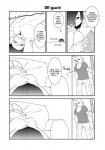 anthro canid canine canis clothing comic dialogue english_text female fur hi_res human kemono lila_(kashiwagi_aki) male mammal monochrome text translated wolf yakantuzura young zinovy