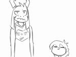 4:3 animated asriel_dreemurr boss_monster_(undertale) bovid caprine delta_rune_(emblem) eyes_closed frisk_(undertale) horn human long_ears male mammal markings potoobrigham short_playtime symbol undertale undertale_(series)