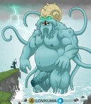 2021 3_balls ammonite anthro anthrofied balls biceps big_balls big_penis biped blue_body blue_skin boots cape cephalopod claws cliff clothing cool_colors cthulhu cthulhu_mythos digital_media_(artwork) drop duo eldritch_abomination electricity face_tentacles facial_hair footwear foreskin fossil_pokemon generation_1_pokemon genitals glistening glistening_body glistening_skin glowing glowing_eyes grass great_old_one_(h.p._lovecraft) h._p._lovecraft hi_res high_place huge_penis humanoid_genitalia humanoid_penis legs_in_water lightning long_foreskin looking_down loose_foreskin lovkuma macro magic_staff magic_user male marine melee_weapon mollusk mountain multi_balls multi_genitalia musclegut muscular muscular_anthro muscular_male muscular_thighs mustache nintendo non-mammal_balls nubbed_tentacles omastar partially_submerged penis plant pokemon pokemon_(species) pokemorph prehistoric_species pseudo_hair pupils sea shell shoes signature size_difference slightly_chubby slit_pupils solo_focus spikes spikes_(anatomy) staff standing standing_in_water storm_clouds submerged_legs supernatural sword teal_body teal_skin teal_theme tentacle_beard tentacle_hair tentacles tentacles_in_water text unusual_anatomy unusual_genitalia unusual_penis vein veiny_penis water water_drop weapon wet wet_body wet_skin