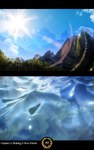 3d_(artwork) 5:8 blue_sky cloud day digital_media_(artwork) english_text glistening hi_res keycaliber1 lake light mountain plant reflection sky sunlight text tree water water_reflection zero_pictured