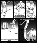 2017 anthro bag belly big_belly big_breasts breasts canid canine clothing comic deep_navel dragon duo english_text female five_frame_image fox furniture hair hi_res horizontal_staggering horn if_hell_had_a_taste knife lying male mammal monochrome morbidly_obese morbidly_obese_anthro morbidly_obese_female muscular muscular_anthro muscular_male mythological_creature mythological_scalie mythology navel nipples nude obese obese_anthro obese_female on_back open_mouth overweight overweight_anthro overweight_female ponytail scales scalie scar sharp_teeth shirt skylar_fidchell sloshing_belly sound_effects staggering_(layout) table teeth text tiffany_brewwer topwear viroveteruscy weight_gain