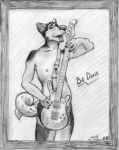 2012 absurd_res alin_raven bass_guitar bear biceps canid canine canis claws domestic_dog fur greyscale guitar hi_res husky male mammal monochrome muscular muscular_male musical_instrument nordic_sled_dog plucked_string_instrument slightly_chubby solo spitz string_instrument tail