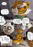 2013 anthro bear better_late_than_never collar comic daigaijin dialogue dreamworks duo english_text felid female giant_panda green_eyes kung_fu_panda lol_comments male mammal master_po_ping master_tigress nude open_mouth painting_(artwork) pantherine red_eyes sitting slightly_chubby tail text tiger traditional_media_(artwork) watercolor_(artwork)