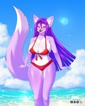 4:5 absurd_res anthro big_breasts bikini breasts clothing domestic_cat duderedblue felid feline felis female hi_res mammal swimwear two-piece_swimsuit