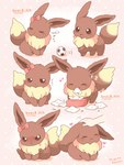 2024 3_toes :3 ball blush bow_(feature) bow_accessory brown_body brown_ears brown_eyes brown_fur brown_inner_ear brown_tail colored digital_media_(artwork) dipstick_tail disembodied_hand duo ear_bow ears_down eevee english_text eyes_closed feet female female_feral feral fluffy fluffy_tail fur generation_1_pokemon group happy headpat heart_symbol hearts_around_body hearts_around_head hi_res japanese_text jealous kemono long_ears looking_at_another male male_feral mammal markings mugita_konomi multicolored_body multicolored_fur multicolored_tail musical_note musical_symbol neck_tuft nintendo number open_mouth open_smile pattern_background pawpads paws percentage petting pink_bow pink_pawpads pivoted_ears playful pokemon pokemon_(species) pouting quadruped sequence shaded signature simple_background simple_shading sitting smile soccer_ball standing symbol tail tail_markings tan_body tan_fur tan_tail tan_tail_tip text time_lapse tissue tissue_box toes trio tuft two_tone_body two_tone_fur two_tone_tail