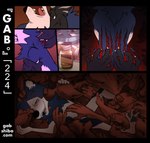 anthro arm_grab asphyxiation bau_husky bite black_nose blood blue_body blue_eyes blue_fur bodily_fluids canid canine canis choking clawing_back claws clenched_teeth comic domestic_dog drugs duo face_lick felid fur gab_(comic) gabshiba grimdark hands_everywhere husky leg_grab licking looking_pleasured lying male male/male mammal multicolored_body multicolored_fur neck_bite nordic_sled_dog on_back pantherine poppers rough_sex sex spitz teeth text tiger tongue tongue_out two_tone_body two_tone_fur white_body white_fur