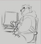 Rating: e
ID: 3945083
Date: 2023-03-21 21:16:36 -0400
Status: active
Score: 23
2022 anthro artist bear belly belly_peeking_out big_belly black_and_grey clothed clothing computer creating_art drawing drawing_(action) drawing_tablet electronics erection genitals gus_(justshu) happy hoodie justshu male mammal masturbation midriff monochrome multitasking onomatopoeia overweight overweight_male partially_clothed penile penile_masturbation penis penis_poking_out raised_clothing raised_hoodie raised_topwear side_view sitting sketch solo sound_effects text tongue tongue_out topwear underwear underwear_down post #3945083