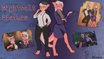 absurd_res alcohol anthro beverage cigarette duo fate_(kamikas) female formal_wear fur furred_kobold furred_scalie gun handgun hi_res karma_(kamikas) kobold lunarium ranged_weapon revolver scalie simple_background weapon