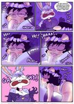 anthro blush buckteeth bugs_bunny clothed clothing comic crossdressing dialogue domestic_pig duo fellatio female freckles genitals hi_res lagomorph leporid looney_tunes male male/female mammal open_mouth oral penile penis petunia_pig rabbit renita_reed sex side_view spanish_text speech_bubble suid suina sus_(pig) teeth text thick_thighs translated vein veiny_penis warner_brothers