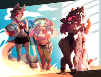 Rating: s
ID: 5599675
Date: 2025-05-26 12:08:18 -0400
Status: active
Score: 11
absurd_res anthro bat beach bikini bovid canid canid_demon canine caprine catshark clothing demon female female_focus food group hellhound hi_res katex_(nebulous) mammal mythological_canine mythological_creature mythology nemekido nora_(nebulous) popsicle popsicle_in_mouth sheep shepardeya_(nebulous) swimwear two-piece_swimsuit yokubo_(nebulous) post #5599675