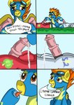 absurd_res animal_genitalia animal_penis big_macintosh_(mlp) bodily_fluids clothing comic cum cyrillic_text dialogue earth_pony ejaculation equid equine equine_genitalia equine_penis erection female feral fetlocks friendship_is_magic genital_fluids genitals group hasbro hi_res hoofjob hooves horse intraspecies jbond licking lying male male/female male_focus mammal masturbation my_little_pony mythological_creature mythological_equine mythology nude on_back oral pegasus penile penis penis_lick pony russian_text sex sitting smile smirk soarin_(mlp) speech_bubble spitfire_(mlp) text tongue tongue_out translated trio uniform wings wonderbolts_(mlp) wonderbolts_uniform