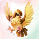 1:1 2016 ambiguous_gender avian beak bird digital_media_(artwork) digital_painting_(artwork) feathered_wings feathers feral generation_1_pokemon looking_at_viewer nintendo pidgey pokemon pokemon_(species) solo tsaoshin wings