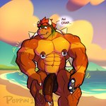 1:1 anthro balls beach big_balls big_muscles big_penis bodily_fluids bowser bracelet brown_balls brown_body brown_penis brown_scales claws conditional_dnp countershade_torso countershading darkened_balls darkened_genitalia darkened_penis detailed_background dripping father's_day flaccid foreskin genital_fluids genital_piercing genitals green_body green_skin hair hi_res holidays horn huge_penis jewelry koopa male manly mario_bros motion_lines mountain muscular muscular_male nintendo nipple_piercing nipple_ring nipples orange_body orange_scales penis penis_piercing piercing poppin precum precum_drip prince_albert_piercing red_eyes red_hair ring_piercing scales scalie sea seaside sharp_teeth shell solo spiked_bracelet spiked_shell spikes spikes_(anatomy) standing sunset suntan sweat tan_line teeth thick_thighs water