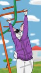 Rating: e
ID: 5569667
Date: 2025-05-13 15:39:55 -0400
Status: active
Score: 6
4k 9:16 absurd_res accident accidental_exposure anthro black_hair bottomless brown_markings casual_exposure clinging clothed clothing female flat_chested fur genitals hair hanging_by_arms hi_res highlights_(coloring) hoodie hoodie_only lagomorph legs_together leporid lynn_(schattenflamme) mammal markings monkey_bars outside playground purple_eyes purple_highlights pussy rabbit schattenflamme scut_tail short_tail solo tail topwear topwear_only white_body white_fur zipper post #5569667