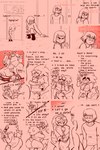 ?! aliasing alphys alternate_universe anthro big_breasts big_bulge big_butt blush bodily_fluids bottomless breast_squish breasts bulge butt clitoris clothed clothing coat comic dialogue digital_media_(artwork) dinosaur ellipsis english_text eyewear female frisk_(undertale) genitals glasses hi_res human lab_coat letter lizard low-angle_view male mammal monster nipple_outline prehistoric_species pussy reptile scalie slightly_chubby squish sweat text thewill topwear under(her)tail undertale undertale_(series)