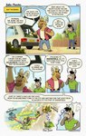 2023 anthro asinus bottomwear bovid caprine car clothing comic detailed_background dialogue donkey duo english_text equid equine goat guayodraws hi_res julio_(julio_&_poncho) male mammal map outside pants shirt text topwear vehicle