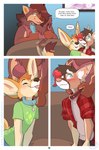 2020 abz bassariscus canid canine canis cel_shading collar comic dialogue digital_drawing_(artwork) digital_media_(artwork) duo ear_piercing ear_ring facial_piercing female fennec_fox fox hi_res industrial_piercing male mammal nose_piercing nose_ring piercing procyonid pupspace ring-tailed_cat ring_piercing septum_piercing shaded true_fox wolf