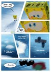 anthro comic cool_colors dialogue hi_res ice male marine nickelodeon on_model pancaketiffy sea_sponge snow solo spanish_text speech_bubble spongebob_squarepants spongebob_squarepants_(character) text toony translation_check translation_request water