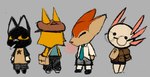 Rating: s
ID: 5163747
Date: 2024-11-06 03:38:51 -0500
Status: active
Score: 43
2024 ambiguous_gender ambiguous_species amphibian anthro axolotl backpack band-aid band-aid_on_face band-aid_on_nose bandage bandage_on_face bandage_on_nose big_head black_body black_bottomwear black_clothing black_footwear black_fur black_pants black_shirt black_shoes black_shorts black_topwear blowing_bubble_gum blue_clothing blue_necktie blue_shirt blue_tank_top blue_topwear bottomwear brown_backpack brown_body brown_clothing brown_fur brown_hat brown_headwear brown_shirt brown_topwear cigarette cigarette_in_mouth clothed clothing concept_art countershade_face countershade_fur countershading deer digital_drawing_(artwork) digital_media_(artwork) domestic_cat external_gills eyes_closed eyewear fan_character featureless_hands felid feline felis flat_colors footwear fully_clothed fur furgonomic_headwear furgonomics gills glasses grey_background grey_clothing grey_footwear group handbag hat headgear headwear looking_at_viewer looking_back looking_back_at_viewer mammal marine mole_salamander multicolored_body multicolored_clothing multicolored_fur multicolored_shirt multicolored_topwear necktie newsboy_cap object_in_mouth pants pink_body pointy_ears prick_ears print_clothing print_shirt print_topwear pupils round_glasses salamander shirt shorts simple_background snout standing tan_body tan_countershading tan_fur tank_top topwear two_tone_body two_tone_clothing two_tone_fur two_tone_shirt two_tone_topwear wearing_glasses webfishing white_clothing white_shirt white_topwear yellow_body yellow_fur yellow_sclera zeathemays post #5163747