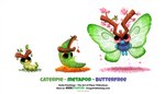 2016 7:4 ambiguous_gender beady_eyes black_eyes blue_body branch butterfree caterpie cherry_blossom digital_media_(artwork) digital_painting_(artwork) english_text feral flower generation_1_pokemon green_body group hi_res insect_wings leaf metapod nintendo piper_thibodeau plant pokemon pokemon_(species) prunus_(flower) red_eyes simple_background text url white_background wings wood yellow_body yellow_eyes