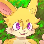 1:1 andromorph anthro blush bundefault digital_media_(artwork) fur hair intersex lagomorph leporid male mammal nude open_mouth rabbit shab_(bundefault) simple_background smile solo