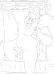 2016 anthro ape balls big_daddy_(sing) burglar burglary christmas christmas_clothing christmas_headwear clothing criminal digital_media_(artwork) erection fur gang gangster genitals gorilla haplorhine hat headgear headwear holidays humanoid_genitalia humanoid_penis illumination_entertainment lilbocreeps looking_at_viewer male mammal monochrome muscular muscular_anthro muscular_male nipples nude open_mouth penis primate robber robbery santa_claus santa_hat simple_background sing_(movie) smile solo thief