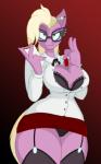 2015 anthro anthrofied big_breasts blonde_hair bottomwear bra breasts brown_eyes cleavage clothed clothing earth_pony equid equine eyewear female friendship_is_magic glasses grace_manewitz_(mlp) hair hasbro hi_res horse jrvanesbroek legwear looking_at_viewer male mammal miniskirt my_little_pony notebook panties pen pencil_(object) pony portrait skimpy skirt solo stockings three-quarter_portrait underwear wide_hipped_female wide_hips