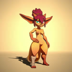 1:1 3d_(artwork) 3d_animation animated big_butt butt cel_shading digital_media_(artwork) ear_piercing feet female fingers full-length_portrait genitals goblin goblin_female gold_(metal) hair hi_res horn humanoid jewelry nipples no_sound not_furry nude nude_female nude_humanoid palurdas_arts piercing portrait pussy red_hair ring ring_piercing shaded shadow short_playtime short_stack solo standing stylized tail teeth thick_thighs three-quarter_view toes warm_colors webm