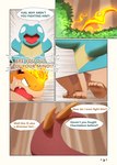 comic darrow0 dialogue english_text fire forest fossil_pokemon generation_2_pokemon generation_6_pokemon hi_res male nintendo plant pokemon pokemon_(species) pol_(darrow) quilava speech_bubble text totodile tree tyrantrum yuel