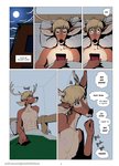 2019 5_fingers abs anthro bed biped caption_box comic conjoined_speech_bubble deer dialogue digital_media_(artwork) dirty_talk dormitory eavesdropping english_text falcon_mccooper femboy fingers first_page furniture hi_res inside jesse_(falcon_mccooper) male mammal nipples nude number offscreen_character offscreen_sex omg on_bed page_number pointy_speech_bubble profanity snout solo speech_bubble text text_box time under_covers