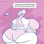 Rating: q
ID: 4309043
Date: 2023-09-23 14:03:35 -0400
Status: active
Score: 2
1:1 2018 anthro belly big_belly big_breasts big_butt blush bra breasts butt clothing copyright_symbol digital_media_(artwork) english_text female gerbil hair hand_on_butt huge_breasts huge_butt huge_thighs mammal murid obese obese_anthro obese_female open_mouth overweight overweight_anthro overweight_female panties rodent sandy_(satsumalord) satsumalord sketch solo speech_bubble symbol text thick_thighs underwear post #4309043
