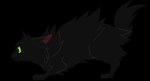 2020 alpha_channel ambiguous_gender black_body black_fur character_name crouching digital_drawing_(artwork) digital_media_(artwork) digitigrade domestic_cat ears_back felid feline felis feral flat_colors full-length_portrait fur green_eyes mammal molewhisker_(riverclan) nifty-senpai paws pivoted_ears portrait raised_tail side_view simple_background snout solo tail transparent_background warriors_(book_series) whiskers