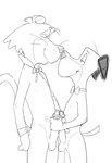 2024 anthro anthro_on_anthro balls bedroom_eyes bent_arm big_penis big_snout biped black_and_white bow_(feature) bow_tie canid canine canis cheek_tuft closed_smile coonhound cougar cuffs_(clothing) curved_eyebrows dark_ears dark_glans dbaru digital_drawing_(artwork) digital_media_(artwork) domestic_dog duo erection eye_contact eyebrows facial_tuft felid feline fingers floppy_ears frottage fur fur_tuft genitals glans glistening glistening_genitalia glistening_glans glistening_penis half-closed_eyes hanna-barbera hi_res holding_own_penis holding_penis huckleberry_hound humanoid_genitalia humanoid_hands humanoid_penis hunting_dog interspecies larger_male looking_at_another looking_at_partner looking_down looking_down_at_another looking_down_at_partner male male/male mammal masturbation monochrome mostly_nude mostly_nude_anthro mostly_nude_male motion_lines motion_outline mouth_closed narrowed_eyes nipples penile penile_masturbation penis penis_on_penis scent_hound seductive sex shirt_cuffs side_view size_difference sketch smaller_male smile smiling_at_another smiling_at_partner snagglepuss snagglepuss_(series) snout standing tail tail_size_difference the_huckleberry_hound_show thin_eyebrows tuft whiskers