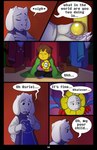 absolutedream absurd_res boss_monster_(undertale) bovid caprine closet comic delta_rune_(emblem) door elemental_creature english_text eyes_closed flora_fauna flower flower_creature flowey_the_flower frisk_(undertale) hi_res horn human long_ears mammal plant sitting symbol text toriel undertale undertale_(series)