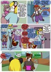 2015 ailurid anthro babystar biped canid canine canis clothing comic detailed_background dialogue digital_media_(artwork) eeveelution english_text female flareon fox fur gemma_polson generation_1_pokemon group hair hi_res hybrid male mammal nicole_murdock nintendo pokemon pokemon_(species) rasile_murdock red_panda rodent sciurid shirt souffle_murdock standing text topwear tree_squirrel wolf young young_anthro zeezee_murdock