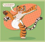 Rating: q
ID: 3351457
Date: 2022-05-24 08:42:26 -0400
Status: active
Score: 46
anthro balancing bubblepuppers claws clean_diaper clothed clothing dialogue diaper diaper_only dreamworks english_text felid female hi_res kung_fu_panda mammal master_tigress on_one_leg one_leg_up open_mouth pantherine pawpads paws raised_leg solo speech_bubble standing teeth text tiger topless wearing_diaper post #3351457