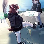 Rating: e
ID: 5546918
Date: 2025-05-03 19:21:37 -0400
Status: active
Score: 128
1:1 2025 ambiguous_gender anthro artist_name black_bottomwear black_clothing black_footwear black_hoodie black_shoes black_shorts black_topwear bodily_fluids bottomwear brown_hair canid canine canis clothing cloud_gate convenient_censorship day dialogue digital_drawing_(artwork) digital_media_(artwork) domestic_dog english_description english_text female_(lore) footwear fur genital_fluids hair hi_res hoodie joan_(salamanding) looking_at_viewer looking_back looking_back_at_viewer mammal multicolored_clothing multicolored_footwear multicolored_shoes outside peeing peeing_on_object public public_urination reflection salamanding shoes shorts solo speech_bubble_censor tail talking_to_viewer tan_body tan_fur text topwear two_tone_clothing two_tone_footwear two_tone_shoes urine urine_stream watermark white_clothing white_footwear white_shoes post #5546918