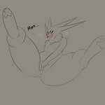 1:1 4ears_5eyes absurd_res anthro eldritch_abomination female genitals hi_res masturbation pussy solo