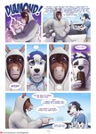 2022 anthro backwards_baseball_cap backwards_hat baseball_cap blue_eyes blush brown_body brown_fur canid canine canis car clothed clothing comic dalmatian dialogue diamond_(sigma_x) domestic_dog duo english_text equid equine fellatio fur furgonomics genitals hat headgear headwear hi_res horse male male/male male_penetrated male_penetrating male_penetrating_male mammal mike_(sigma_x) oral oral_penetration penetration penile penis purple_eyes sex sigma_x text url vehicle white_body white_fur