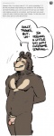 anthro artdecade balls bear blush circumcised comic dialogue embarrassed english_text eyes_closed flaccid genitals hands_behind_back humanoid_genitalia humanoid_penis male mammal nude penis shy sloth_bear solo text tumblr ursine willy_(artdecade)