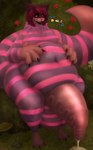 abdominal_bulge absurd_res after_vore alice_in_wonderland alice_in_wonderland_(disney) anthro anthro_pred balls belly belly_rub big_balls big_belly big_butt big_hands big_penis bodily_fluids butt cheshire_cat cheshire_cat_(disney) cheshire_cat_(species) chest_tuft claws cum cum_while_flaccid digestion digital_media_(artwork) disney domestic_cat emoji felid feline felis female female_prey flower forest fungus fur genital_fluids genitals grass half-erect hands_on_belly hi_res huge_balls huge_butt huge_penis hyper hyper_genitalia hyper_penis implied_snuff killergrizzly kiss_mark leaking_cum lips looking_at_belly machine male male_pred mammal markings moobs navel nipples obese obese_male open_mouth oral_vore overweight overweight_male penis pink_body pink_fur plant rose_(flower) shredder_(machine) singing sitting solo striped_markings stripes thick_foreskin thick_lips tree tuft vein veiny_penis vore whiskers willing_pred woodchipper yellow_eyes