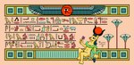 anthro convenient_censorship digital_media_(artwork) egyptian feathers felid female hi_res hieroglyphics horn lion mammal nude pantherine papyrus_(material) phano pixel_(artwork) pubes pubic_hair_peek qadesh reptile scalie snake solo text translated wings