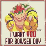 1:1 absurd_res anthro bowser bowser_day bracelet claws english_text hair hi_res horn i_want_you jewelry koopa looking_at_viewer male mario_bros nintendo open_mouth reaction_image red_eyes red_hair scalie signature solo spiked_bracelet spikes spikes_(anatomy) text vanscraps