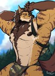 Rating: q
ID: 5605802
Date: 2025-05-28 23:47:22 -0400
Status: active
Score: 20
5_fingers anthro backpack big_bulge blue_eyes body_hair brown_body brown_fur bulge camo camo_clothing camo_print canid canine canis chest_tuft clothing cloud elan_oconnell felid fingers flexing flexing_bicep flexing_both_biceps forest fur fuzziness hair happy_trail hi_res hybrid jockstrap lion male mammal mane muscular muscular_male nipples pantherine pattern_clothing plant presenting signature sky smile solo tail tan_body tan_fur tree tuft underwear wardrobe_malfunction wolf post #5605802