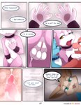 2018 anthro anus bodily_fluids claws close-up colored comic crossgender cum cum_in_pussy cum_inside darkmirage dialogue digital_media_(artwork) dragonchu_(character) dream english_text erection featureless_chest felid female female_penetrated fingering fingering_self fur gender_transformation genital_fluids genitals green_eyes group hi_res horn hybrid internal male male/female male_penetrating mammal masturbation nude open_mouth paws penetration penis pink_body pink_fur pink_nose pussy quetzalli_(darkmirage) redoxx sex sis_(fyoshi) text transformation vaginal vaginal_fingering vaginal_masturbation vaginal_penetration vicious_kitty waking_up