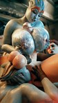 3d_(artwork) 4k 9:16 absurd_res alien alien_humanoid anal areola asari balls big_breasts big_butt big_penis bioware bodily_fluids bottomless breast_play breasts butt clothed clothing commander_shepard crop_top cum cum_on_breasts digital_media_(artwork) electronic_arts female female_rimming_gynomorph female_rimming_intersex female_shepard genital_fluids genitals group gynomorph hair hi_res huge_penis human humanoid intersex intersex/female interspecies liara_t'soni mammal mass_effect nipples oral penis pseudo_hair red_hair rigid3d rimming samara sex shirt titfuck topwear trio