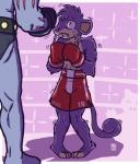 2019 3_toes absurd_res anthro barefoot bodily_fluids bottomwear boxing boxing_gloves buckteeth clothing collarbone crying duo feet fur generation_1_pokemon handwear hi_res looking_up male megawolf77 nintendo pokemon pokemon_(species) purple_body purple_fur rattata red_bottomwear red_clothing red_handwear shaking solo_focus sport tears teeth toes trembling